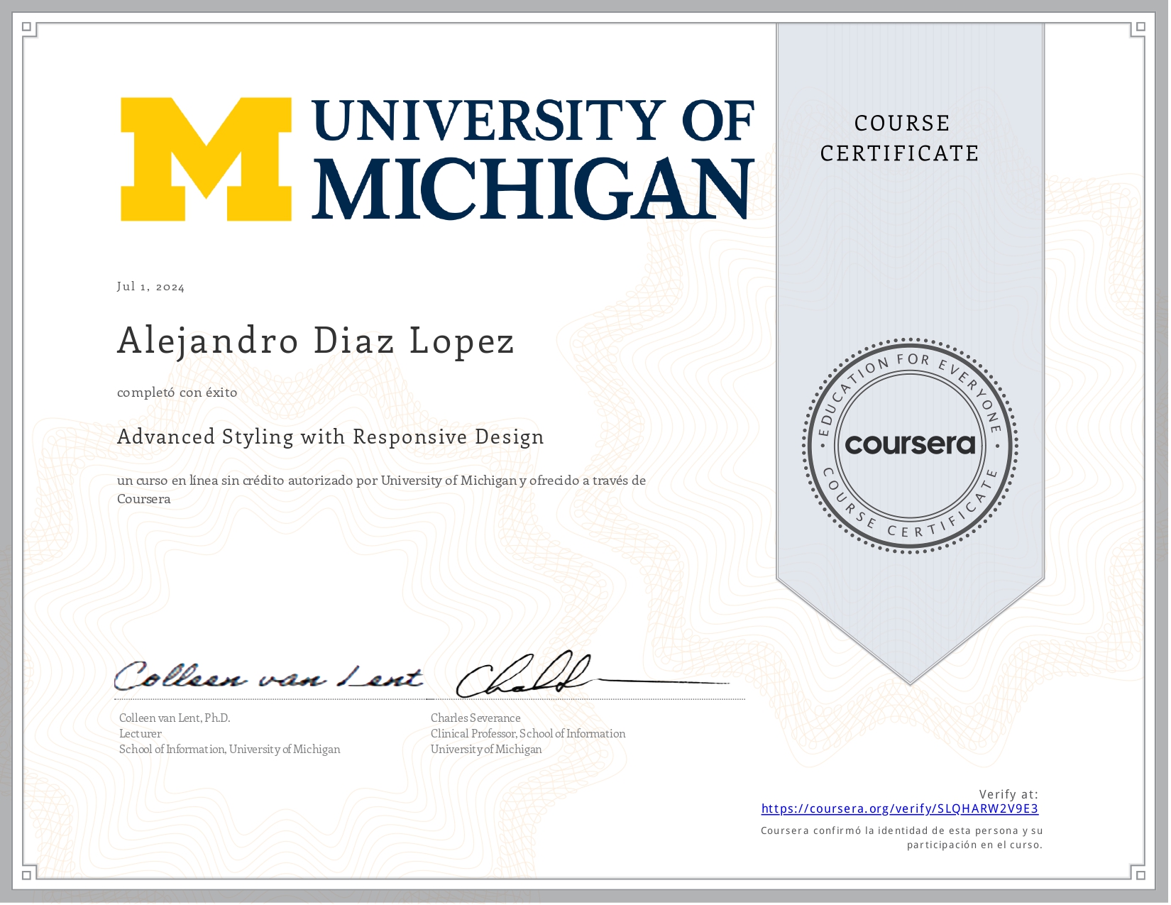 Advanced styling cert img